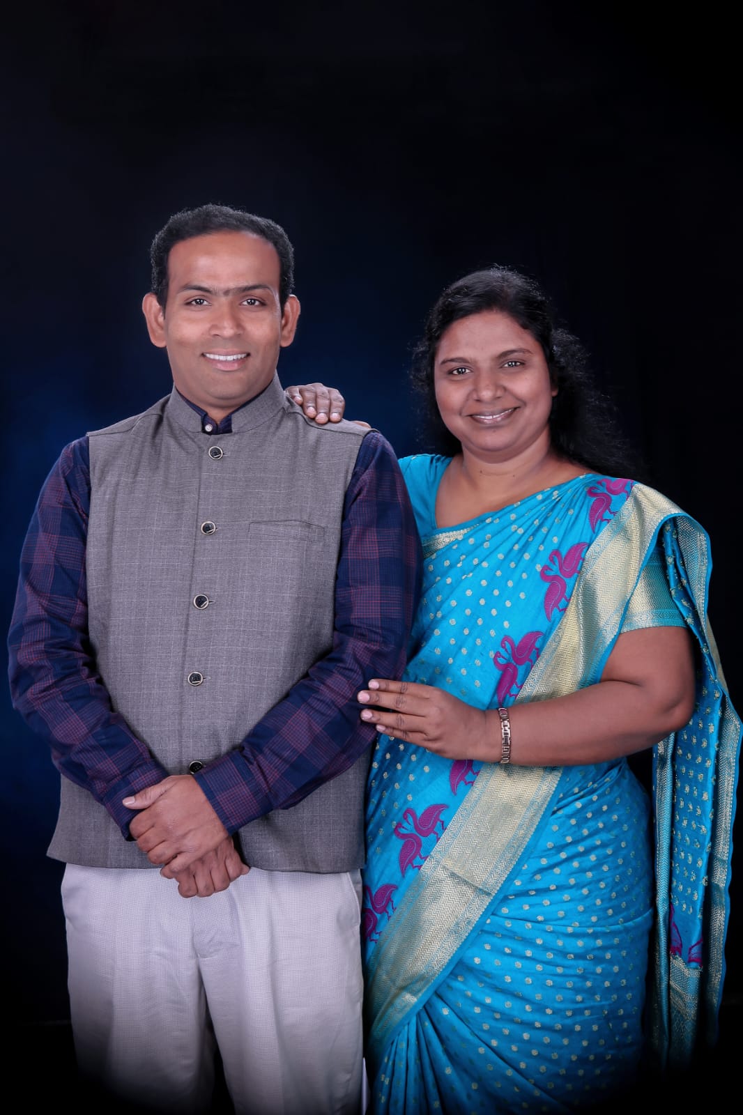 Pastor Daniel Jebaraj with his wife Deva Roja